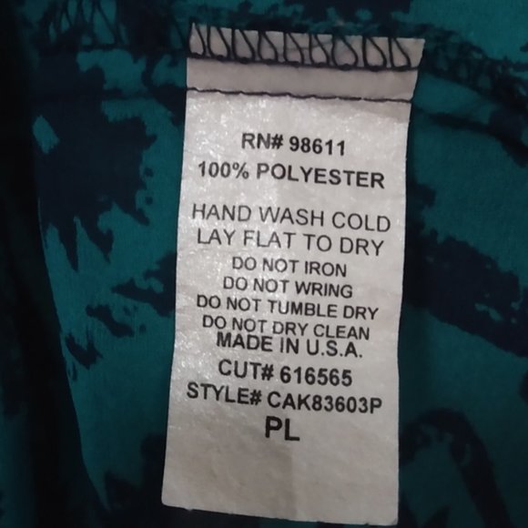 Eight Sixty Teal Sheer Blouse PL - Picture 4 of 8